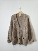 Vintage Eddie Bauer Chunky Wool Cardigan (XL)