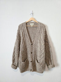 Vintage Eddie Bauer Chunky Wool Cardigan (XL)