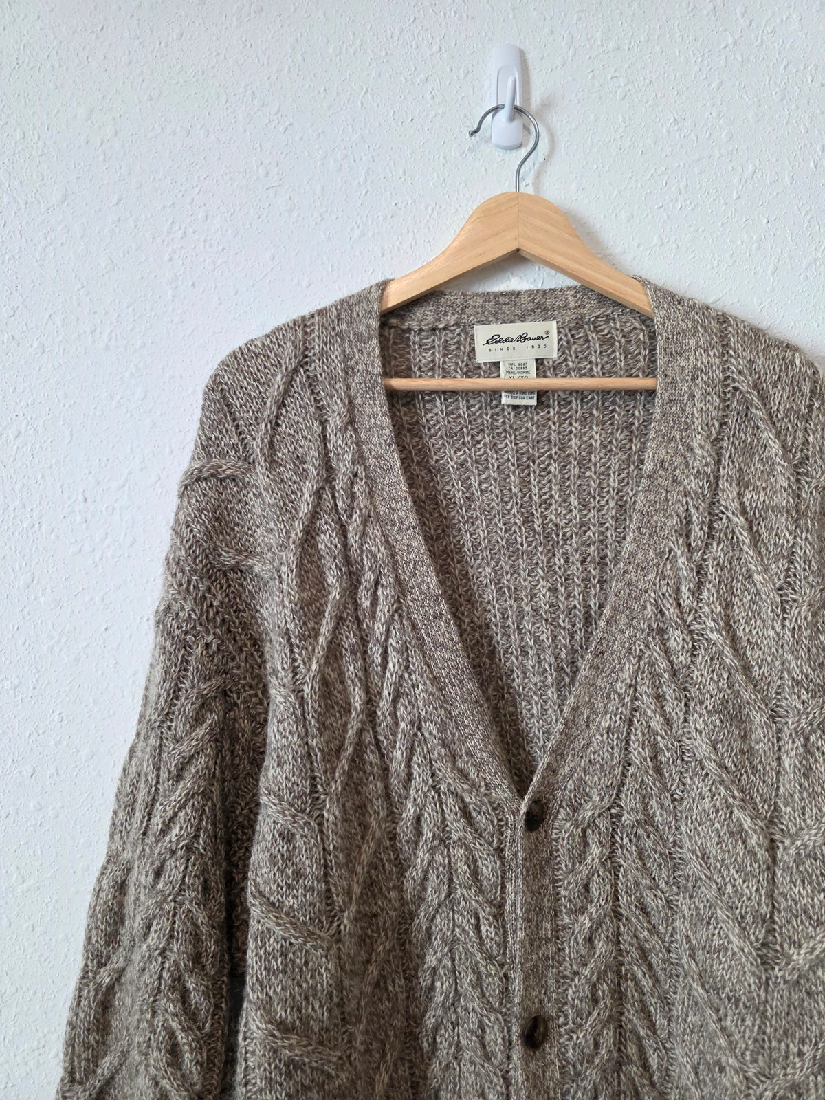 Vintage Eddie Bauer Chunky Wool Cardigan (XL)