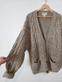 Vintage Eddie Bauer Chunky Wool Cardigan (XL)