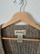 Vintage Eddie Bauer Chunky Wool Cardigan (XL)