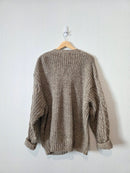Vintage Eddie Bauer Chunky Wool Cardigan (XL)