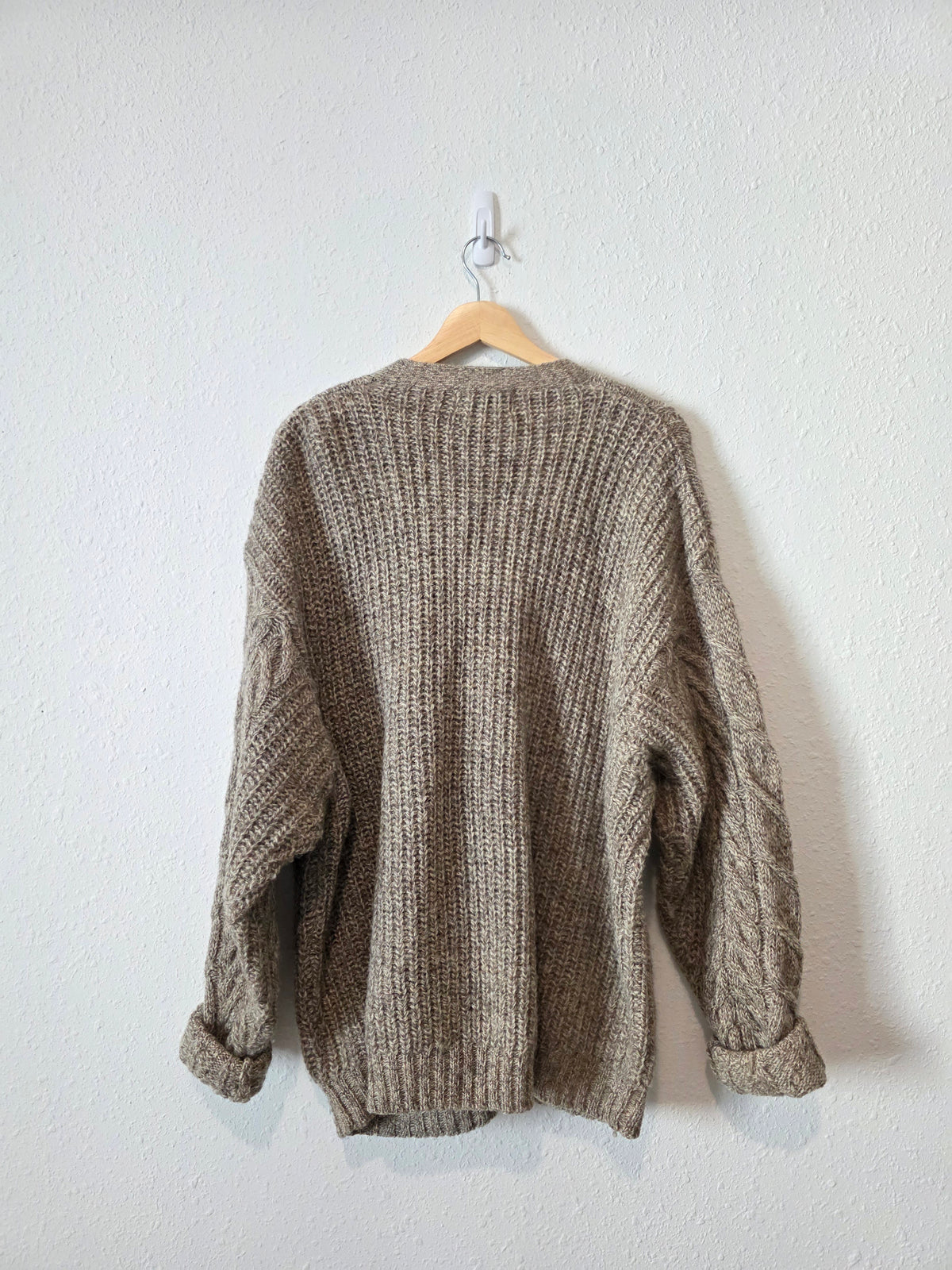 Vintage Eddie Bauer Chunky Wool Cardigan (XL)