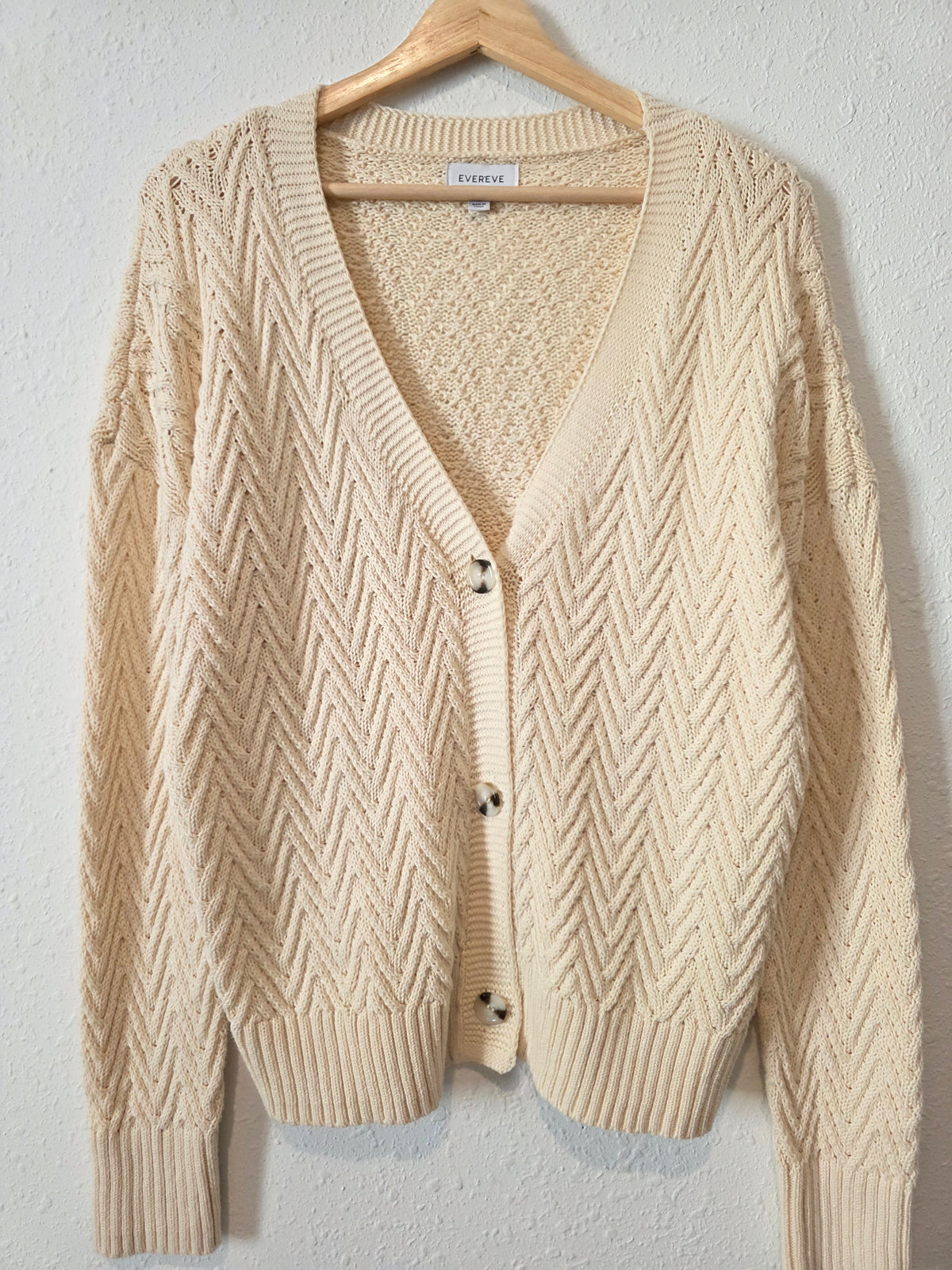 Evereve Textured Cotton Cardigan (XS)