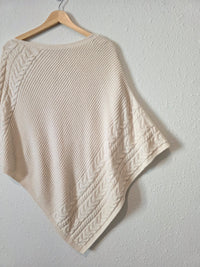 J.Jill Cable Knit Poncho Sweater (OS)