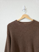 Vintage LL Bean Brown Cotton Wool Sweater (M)