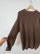Vintage LL Bean Brown Cotton Wool Sweater (M)