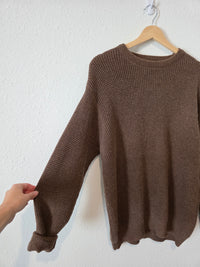 Vintage LL Bean Brown Cotton Wool Sweater (M)