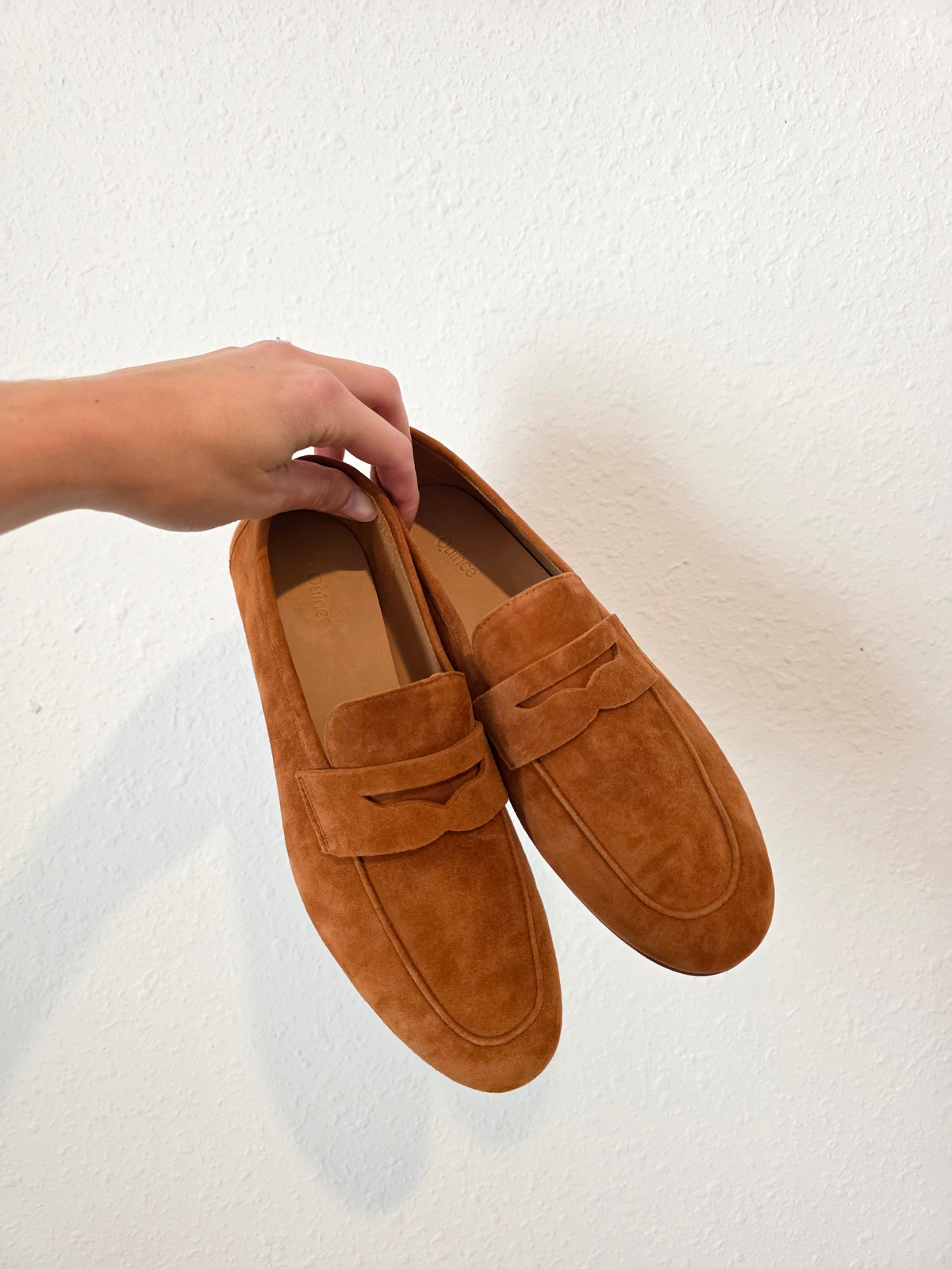 Quince Leather Suede Penny Loafers (6.5)