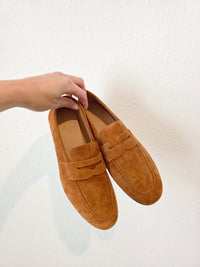 Quince Leather Suede Penny Loafers (6.5)