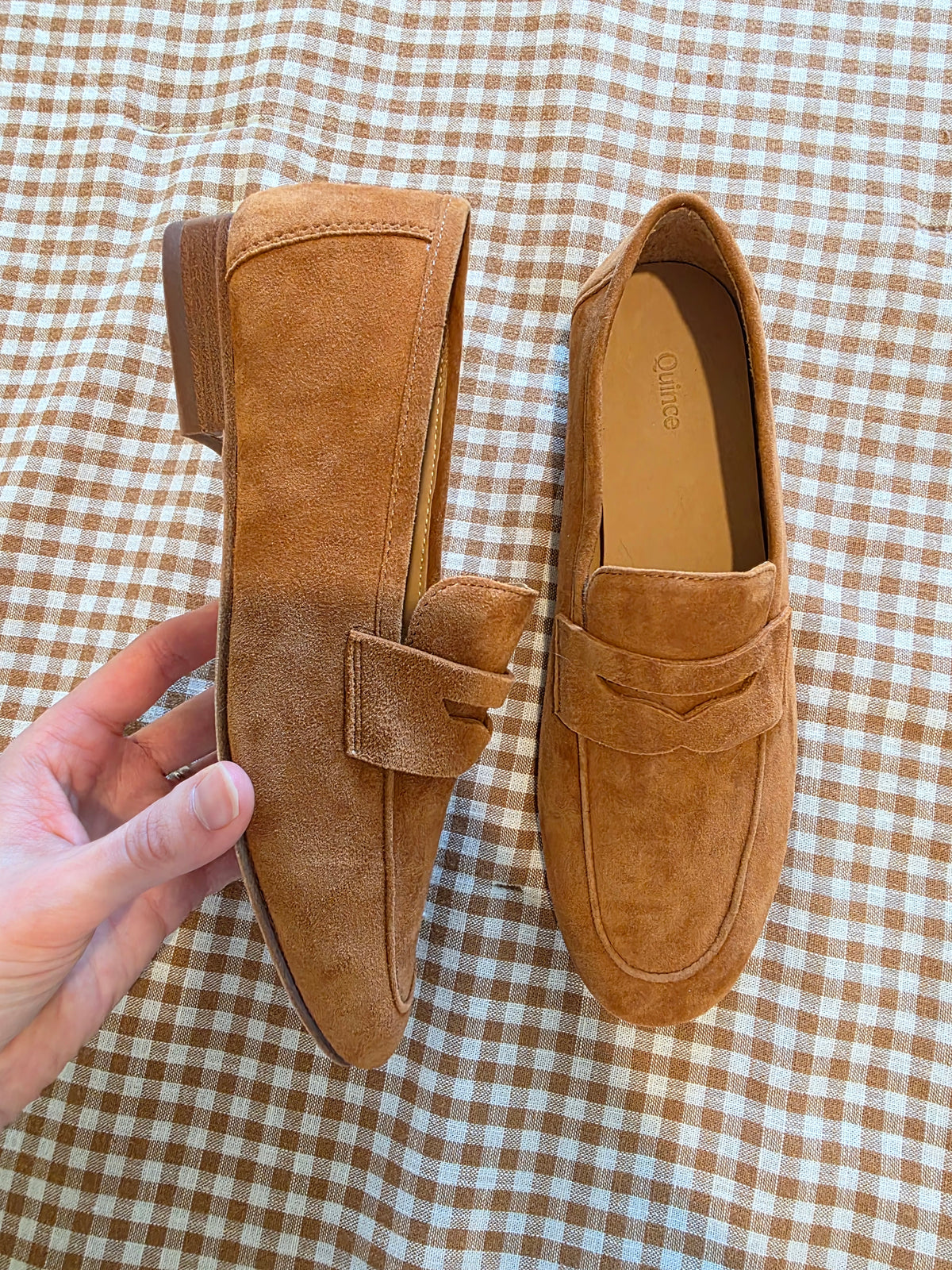 Quince Leather Suede Penny Loafers (6.5)