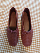Quince Woven Leather Ballet Flats (6)