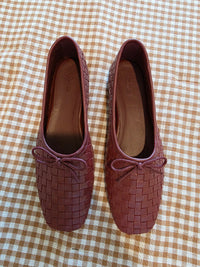 Quince Woven Leather Ballet Flats (6)