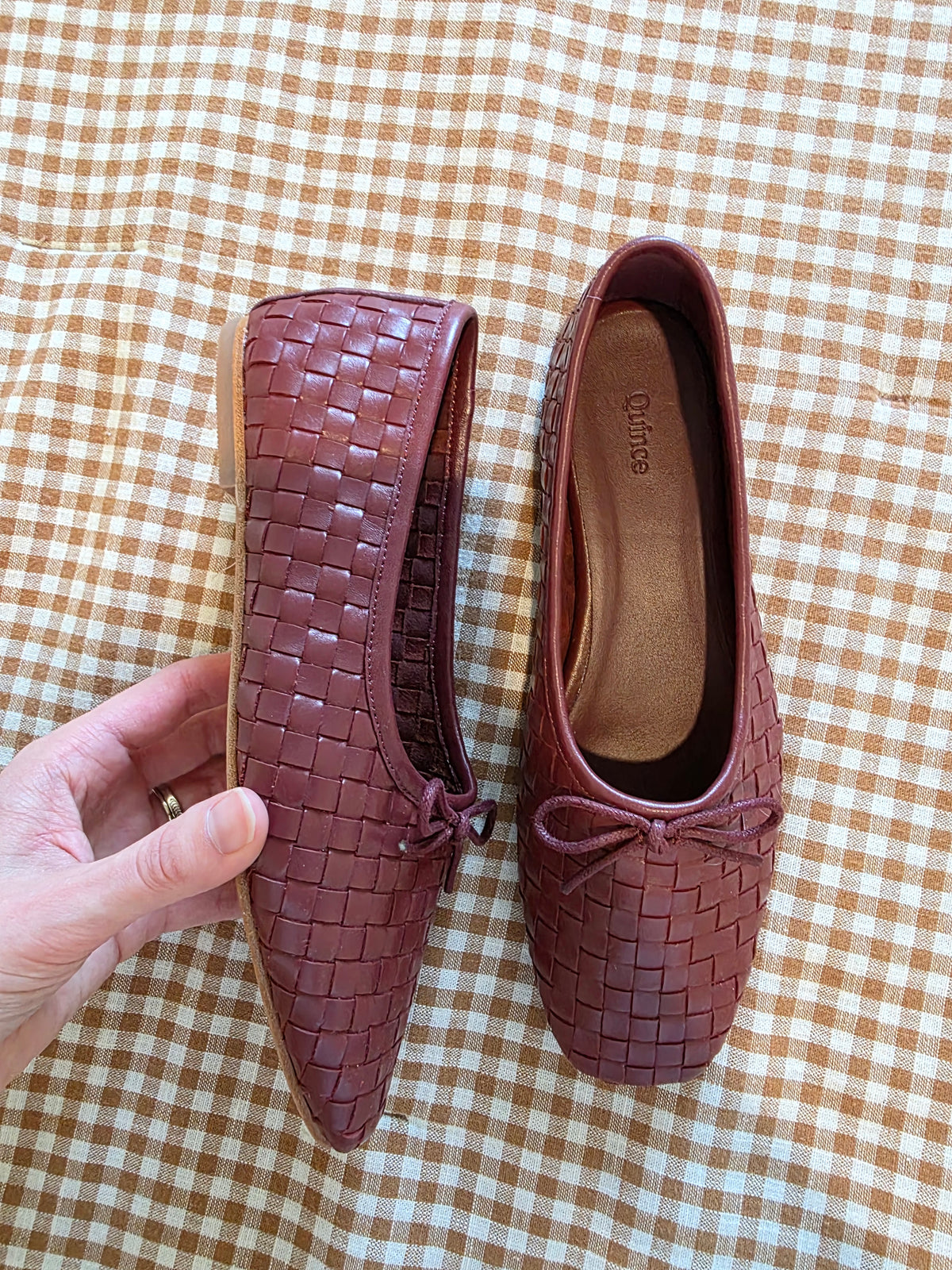 Quince Woven Leather Ballet Flats (6)