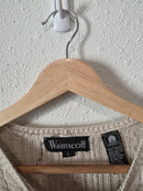 Vintage Cable Knit Cotton Sweater (L)