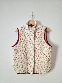 NEW Blu Pepper Floral Quilted Vest (M)
