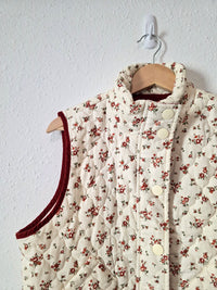 NEW Blu Pepper Floral Quilted Vest (M)