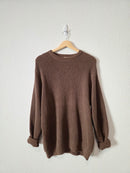 Vintage LL Bean Brown Cotton Wool Sweater (M)