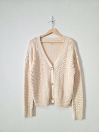 Evereve Textured Cotton Cardigan (XS)