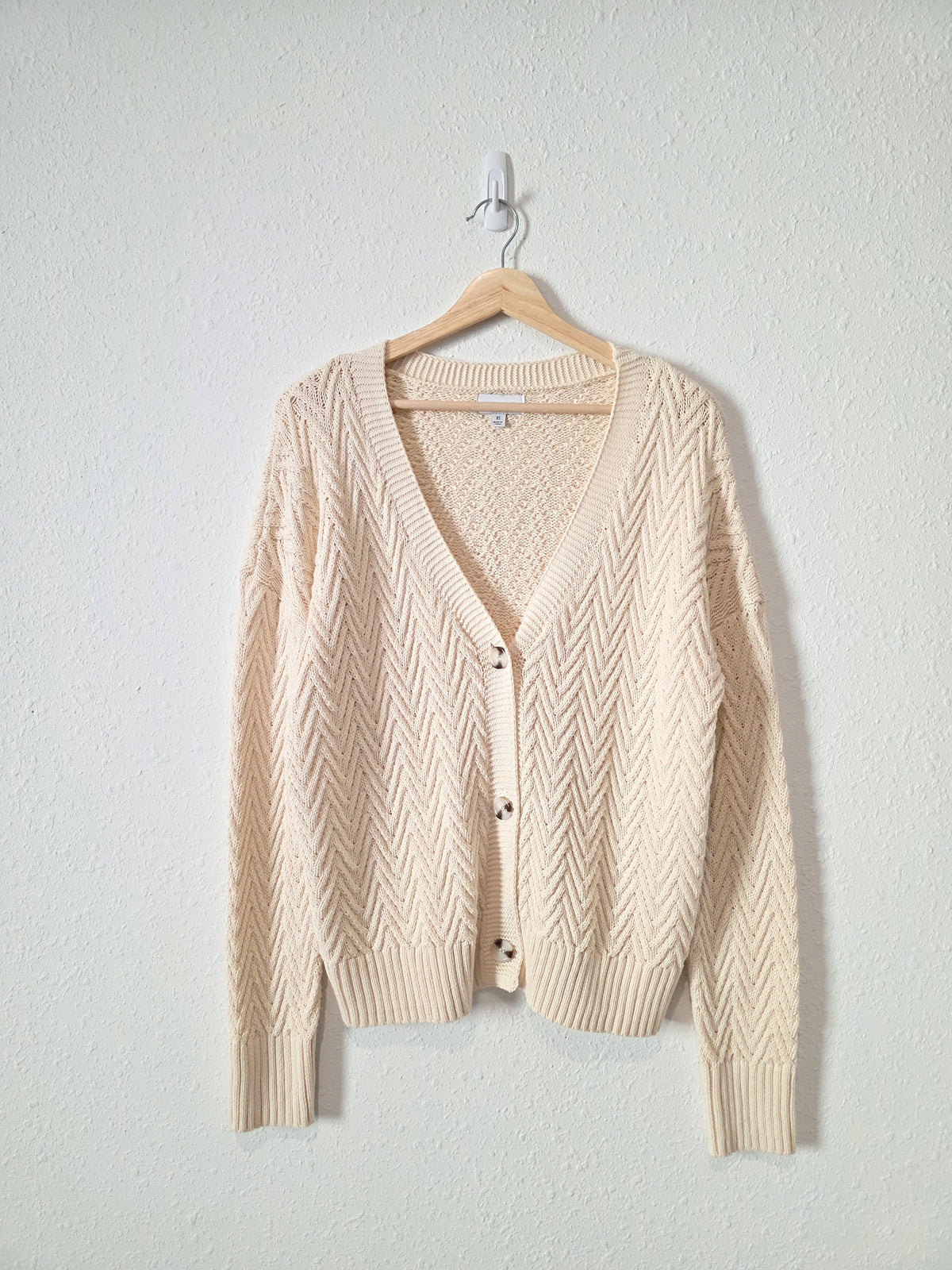 Evereve Textured Cotton Cardigan (XS)