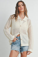 Oversized Open Knit Cardigan (S)