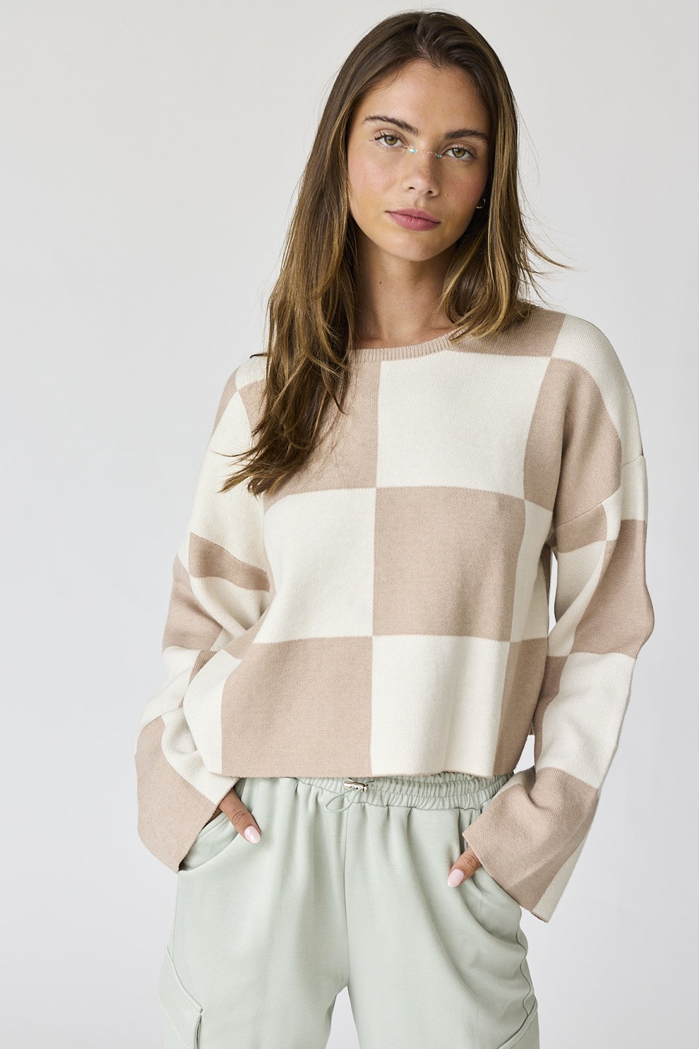 Papermoon Checkered Sweater (S)