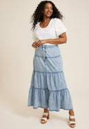 Denim Tiered Maxi Skirt (12)