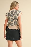 &Merci Floral Tie Sweater Vest (M)