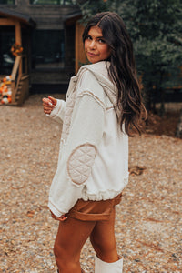 POL Neutral Quilted Jacket (M)