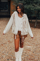 POL Neutral Quilted Jacket (M)