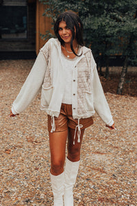 POL Neutral Quilted Jacket (M)