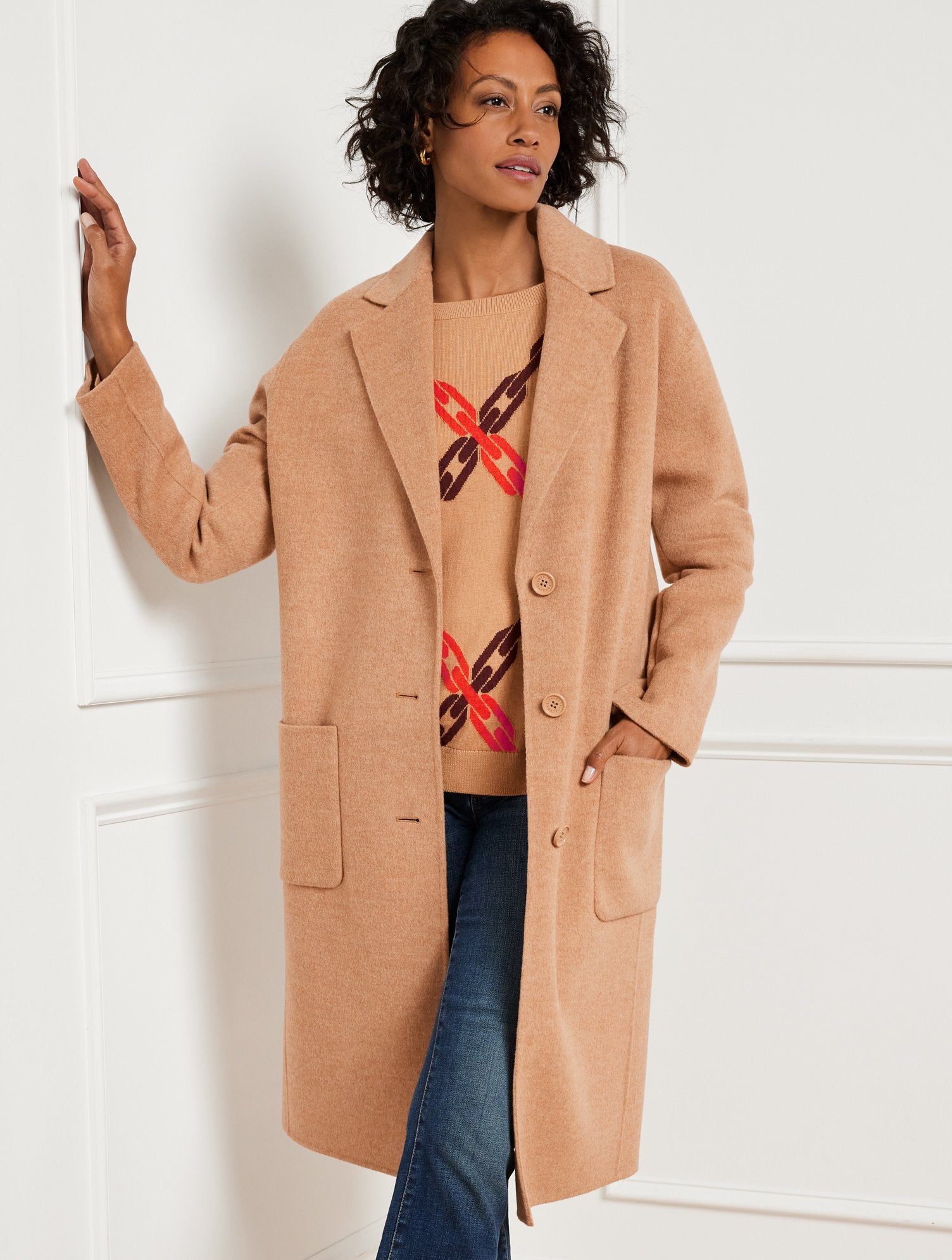 Camel Wool Blend Coat (2X)