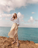 NEW Haven Linen Cotton Wrap Skirt (S)