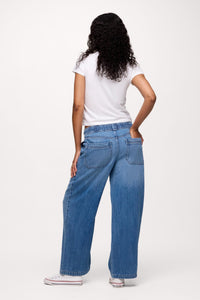 Nuuds Wide Leg Drawstring Jeans (XS)