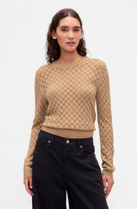 Gap Pointelle Wool Blend Knit Top (L)