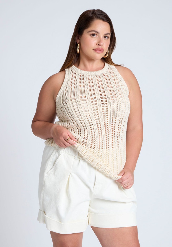 Eloquii Crochet Knit Tank (18/20)