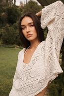 L Space Crochet Cotton Sweater (M)
