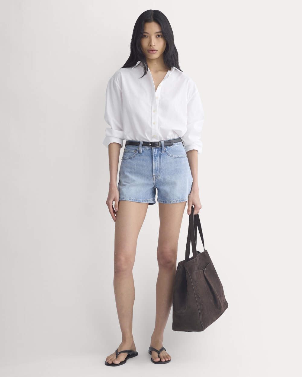 Everlane Light Wash Denim Shorts (30)