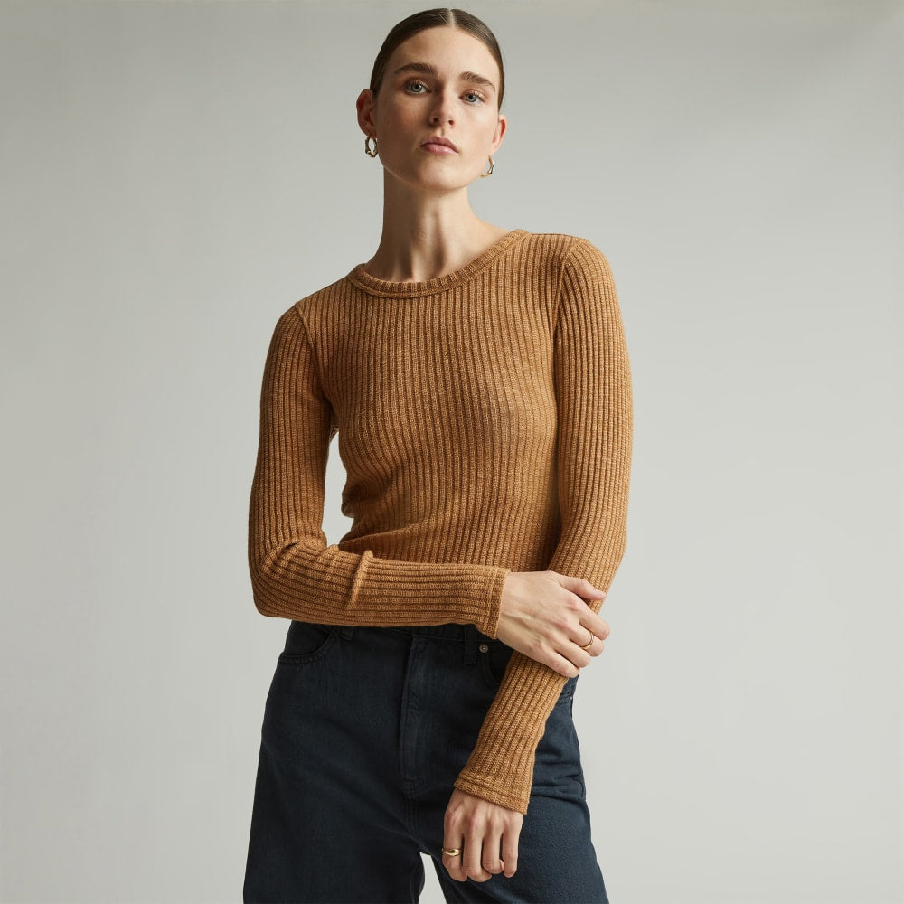 Everlane Crewneck Ribbed Tee (L)