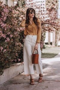 Everlane White Wide Leg Pants (6)