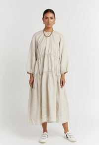 Dissh Linen Tiered Midi Dress (8)