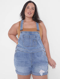 Distressed Denim Shortalls (16)