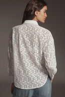 Anthropologie Floral Lace Button Up (S)