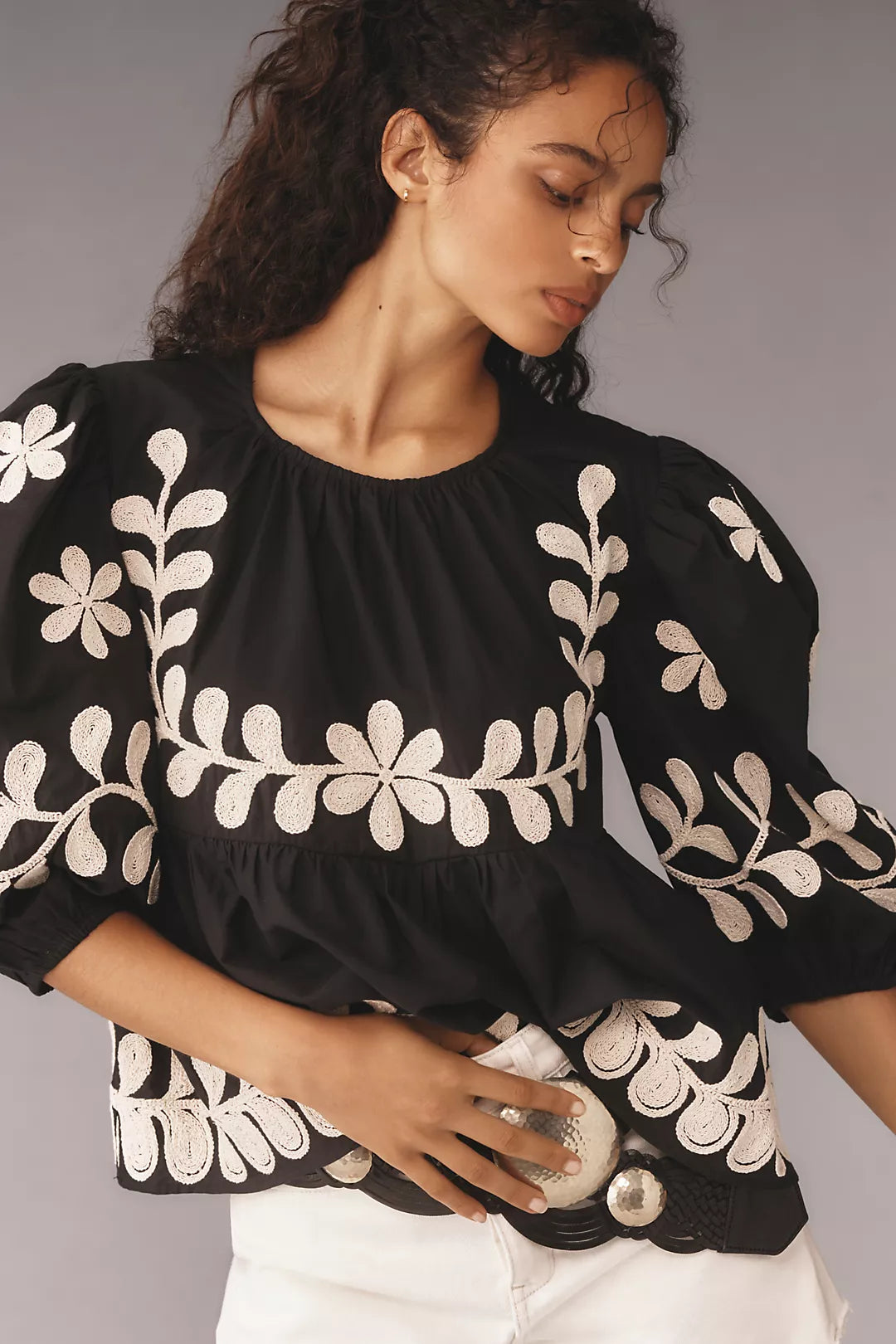 NEW Anthropologie Embroidered Top (XS)