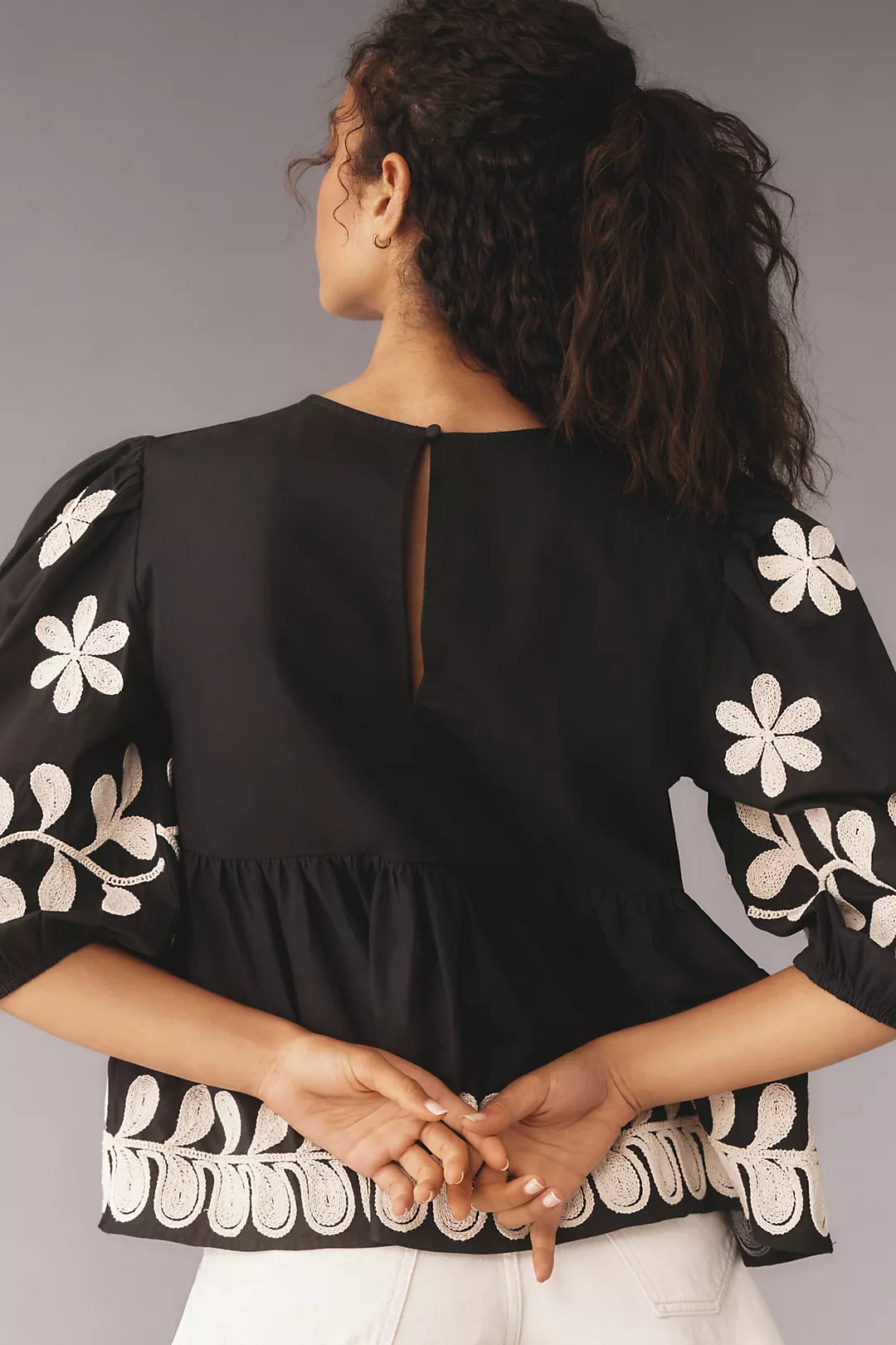 NEW Anthropologie Embroidered Top (XS)