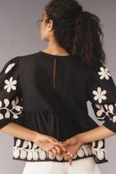 NEW Anthropologie Embroidered Top (XS)