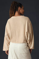 Pilcro Eyelet Puff Sleeve Top (S)