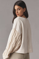 Pilcro Cable Knit Sleeve Sweater (M)