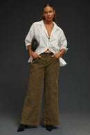 Anthropologie Brown Wide Leg Cord Pants (32)