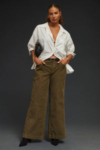 Anthropologie Brown Wide Leg Cord Pants (32)